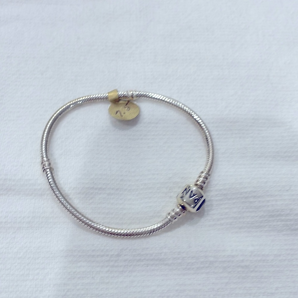 New Pandora Moments Snake Chain Bracelet, size 7.5 inches or 19 cm